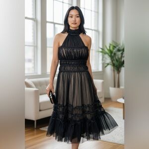 Max Studio Black Strapless Cocktail Dress